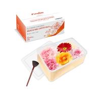 Fonday Kit 3 en 1 pour bouquet de fleurs en gel de silice 2,3 kg | Cristaux indicateurs de couleur à séchage rapide, réutilisables, perles fines < 1 mm, avec récipient scellé et brosse
