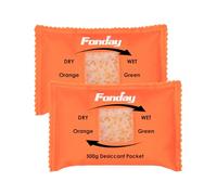 Fonday Lot de 2 paquets de déshydratants en gel de silice indiquant | Orange à vert, absorbeur d'humidité réactivable, grand pour déshumidificateur de voiture, pistolet, coffre-fort, placard