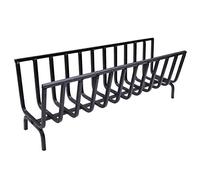 Fonderia Bongiovanni |Brûler | Porte Bois | Brasier de Fer | pour cheminée | Barbecue | 87x25x32 h cm