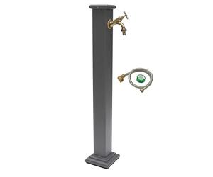 Fonderia Bongiovanni Fontaine à Colonne modèle Sidney avec Robinet en Laiton Bruni pour terrasse de Jardin à la Maison