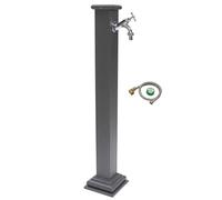 Fonderia Bongiovanni | Fontaine à Colonne Modèle Sidney pour Maison et Jardin avec Système et Robinet en Laiton Chromé | Extérieur
