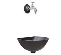 Fonderia Bongiovanni | Fontaine de jardin extérieure | Évier d'extérieur | Modèle 600 195C | avec Robinet en Laiton Chromé | pour Maison Jardin| Fontaine murale extérieure