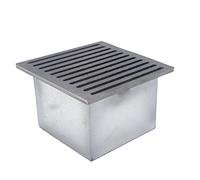 Fonderia Bongiovanni | Grille en fonte | Grille de cheminée | Poêle à granulés | Bac à cendres pour barbecue | 23,5x23,5cm | avec tiroir de récupération des cendres | Accessoires de cheminée