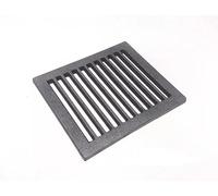 Fonderia Bongiovanni Grille en fonte | Grille pour cheminée | Poêle à granulés | Barbecue fond pour cendres | 22,5 x 25,5 cm