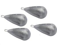 Fonderia Roma, Poire Anneau INOX pêche, Gris Plomb, 125 g