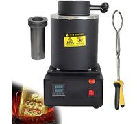Fonderie d'or électrique, four de fusion, équipement de laboratoire, four 2102 °F Machine de fusion numérique des métaux - Kit de coulée de métaux avec creuset en graphite pour la fusion de