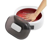 Fondeur de cire, bain de paraffine pour mains et pieds, 3400 ml, bain de paraffine pour peaux sèches et rugueuses, avec gants thermiques (blanc)