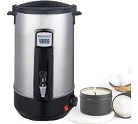 Fondoir à cire électrique, kit de fabrication de bougies de grande capacité - Creuset à cire en acier inoxydable avec bec verseur unique pour la production de bougies en vrac, pour une utili