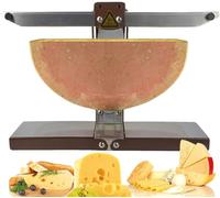 Fondoir à fromage à raclette, fondoir à fromage commercial 900 W avec double zone de chauffage, machine à fondre la raclette traditionnelle, demi-roue à fromage inclinable et réglable
