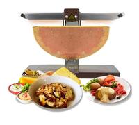 Fondoir à Fromage à raclette Raclette Grill Fromage Fondoir Machine Électrique Commerciale pour Roue Multifonction Angle Réglable Acier Inoxydable 900W Chauffage Rapide pour Restaurant Cuisi