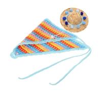 FONDOTIN 1 Ensemble Chapeau De Paille pour Chien Serviette Triangulaire Kit De Toilettage pour Chien Bavoirs pour Animaux De Compagnie Casque pour Chien pour Chien Chapeau pour Chien Queue