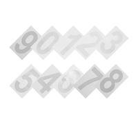 FONDOTIN 10 feuilles Autocollants Chiffres Boîte Aux Lettres Extérieur Auto-adhésifs Grandes Lettres Résistants Aux Intempéries pour Maison Poubelle