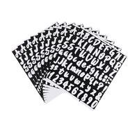 FONDOTIN 10 feuilles Autocollants Lettres Chiffres Auto-adhésifs Pouce Vinyle Étanche Anti-huile pour Décoration Garçon Fille Étude Maison