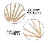 FONDOTIN 10 Pièces Bamboo Fan Handles For Diy Crafts Making Lightweight And Breathable Chinese Style Fan For Home Decor Art Classes And Festive Events