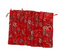 FONDOTIN 10 Pièces Brocade Drawstring Pouches Small Jewelry Bags Chinese Style Embroidered Gift Pouches For Wedding Party Favors Candy Storage Portable