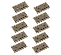 FONDOTIN 10 Pièces Charnières Doubles Action Fer Style Rétro Charnières Pliantes pour Portes et Fenêtres Finition Rouge Antique Robustes et Durables pour Meubles et Armoires