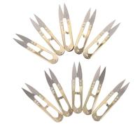FONDOTIN 10 Pièces Ciseaux de Couture U Forme avec Ressort Mini Ciseaux pour Fil et Broderie Outils Multifonctions pour Couture et Diy