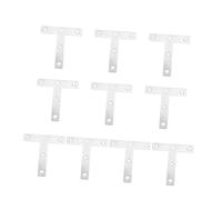 FONDOTIN 10 Pièces Équerres Angle Acier Inoxydable T Forme Lot Renfort Fixation Meuble Solide Soudure Facile à Installer