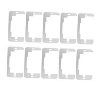 FONDOTIN 10 pièces Lot de Cales Métalliques pour Prise Électrique Entretoises Robustes pour Fixation Stable des Plaques Murales et Boîtiers Encastrés Support pour Installation Murale