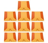 FONDOTIN 10 pièces Lot de Marqueurs Réflecteurs de Chaussée Jaunes Doubles Faces Balises Routières Plastique Réfléchissant pour Allée Trottoir Autoroute et Stationnement Aide Vitesse et