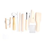 FONDOTIN 10 pièces Lot de Outils de Sculpture Acier Inoxydable avec Manche pour Modelage et Façonnage de Pâte Polymère et Argile Autodurcissante Kit et Facile à Nettoyer
