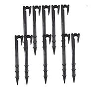 FONDOTIN 10 pièces Lot de Piquets de Fixation pour Irrigation Goutte Supports Robustes PP Noirs Résistants et Durables Outils Multi-usages pour Jardin et Agriculture Au Sol