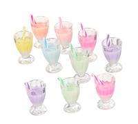 FONDOTIN 10 pièces Mini Charms Gobelet Résine avec Anneau Suspendu Accessoires DIY pour Colliers Boucles Oreilles et Porte-clés Breloques Bricolage Résistantes et Légères Réutilisable