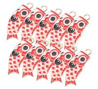 FONDOTIN 10 pièces Pendentifs Carpe Koi Japonais Alliage Lot de Design Cartoon Adorable Accessoires DIY pour Colliers et Bracelets Décorations Artisanales Multifonctions
