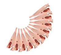FONDOTIN 10 pièces Pinces Crocodile Cuivre à Mâchoire Plate Clips de Test Électrique Compact pour Câblage Temporaire et Essais de Fils