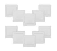 FONDOTIN 10 pièces Plaque Interrupteur Murale Blanche Double Fonction Couvercle Boîte Électrique Décoratif Résistant Au Feu pour Rénovation Intérieure