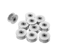 FONDOTIN 10 Pièces Poulies Synchrones Aluminium Dents avec Roulements Alésage Galet Tendeur pour Courroie Compatible Imprimantes CNC et Projets DIY