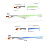 FONDOTIN 10 pièces Set de de Peinture pour Ongles avec Poils Nylon Accessoires Manucure Durables pour Dessin et Nail Art à Domicile ou Salon Professionnel