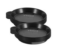 FONDOTIN 10 pièces Soucoupe Plastique pour Pots de Fleurs de Diamètre Bac de Drainage Noir pour Plantes et Bonsai avec Poignée