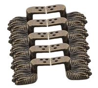 FONDOTIN 10 pièces Vintage Wooden Box Legs Corner Protectors Wood Case Feet for Jewelry and Craft Boxes Easy to Install Decorative Furniture Pads