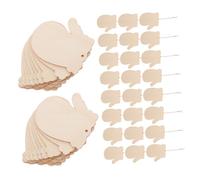 FONDOTIN 100 Ensembles DIY Christmas Gloves Tags Unfinished Wooden Cutouts With String Xmas Tree Ornaments For Holiday Party Decorations