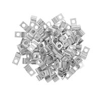 FONDOTIN 100 pièces Clips de Fixation Fer Galvanisé Simple Face pour Tuyaux et Câbles Résistants Corrosion Installation Facile pour Usage Domestique et Industriel