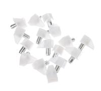 FONDOTIN 100 pièces Supports Étagères Cabinet PP et Fer Clips de Fixation Robustes et Faciles à Installer pour Meubles Bibliothèques et Placards Anti-tremblement Petite Blanc
