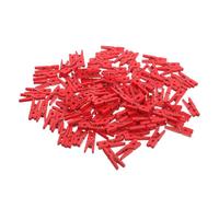 FONDOTIN 100pièces Pincettes Bois Naturel pour Photos Peintures Et Œuvres Art Robustes Et Résistantes Rouille pour Bricolage Décoration