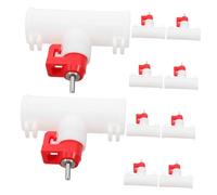 FONDOTIN 10pièces Distributeur Automatique Eau pour Poules avec Vannes à Bille Système Abreuvoir pour Poules Accessoires pour Élevage De Volaille