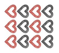 FONDOTIN 12 Pièces Autocollants Coeur Strass Auto-adhésifs Décoratifs Patches Cristal Brillants pour Vêtements Sacs Chaussures et Décoration Intérieure Extérieure Réparations et DIY