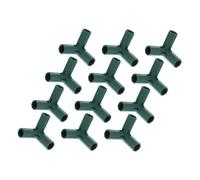 FONDOTIN 12 Pièces Connecteurs de Tuyaux Plastique Équerre pour Cadres de Serre Résistants Assemblage Rapide pour Mobilier de Jardin et Structure de Tente