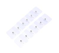 FONDOTIN 12 Pièces Crochets Muraux Autocollants Transparants Supports Adhésifs Sans Percer pour Salle de Bain et Cuisine Résistants et Amovibles Accroche Tout Lourd