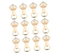 FONDOTIN 12 Pièces Décapsuleur Forme de Couronne Dorée Ouvre Bouteille Manuel Multifonction Cadeau Fête des Pères et Mariage