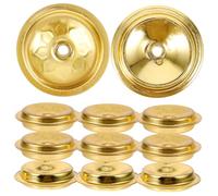 FONDOTIN 12 pièces Disques Flottants pour Mèches Huile Supports Métalliques pour Lampes à Huile Bouddhistes Base Mèche Flottante Dorée Accessoires Décoratifs pour Temple et Maison Compact
