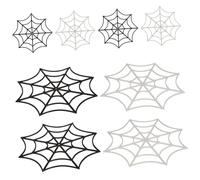 FONDOTIN 12 Pièces Halloween Spider Web Decorations Realistic and Cobwebs for Party Unique Fake Spider Webs for Halloween Décor and Prank Activities