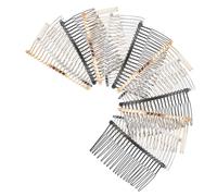 FONDOTIN 12 pièces Lot de Peignes à Cheveux Métalliques Dents Accessoires Décoratifs pour Mariée Clips Latéraux Résistants Rouille Or Blanc et Noir pour Élégantes et Maintien Sûr