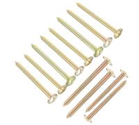 FONDOTIN 12 Pièces Ongle De Test des Ongles Pointes Piquets De Plantes en Plein Air Frontière Enjeux Jardinage Doubler Sonder Bordure De Jardin Acier Inoxydable Golden