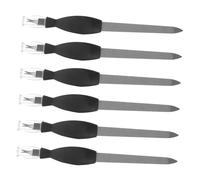 FONDOTIN 12 pièces Ongles Double Face Acier Inoxydable avec Pousse-cuticules pour Enlever Peau Morte Kit Professionnel Manucure pour Main et Ongles