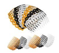 FONDOTIN 12 pièces Peignes Cheveux Décoratifs Rétro Peigne Latéral Plastique Flexible à Dents Accessoires Coiffure pour Filles avec Prise Stable Assortiment