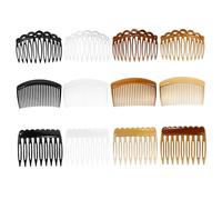 FONDOTIN 12 Pièces Peignes Latéraux Vintage Dents Plastique Pinces Ondulées pour Fermes Accessoires pour Mariage Bun et Chignon Femmes Filles